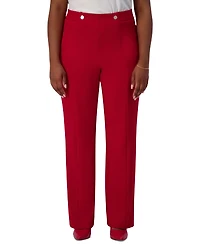 Kasper High-Rise Pull-On Rivet Pants, Regular & Plus