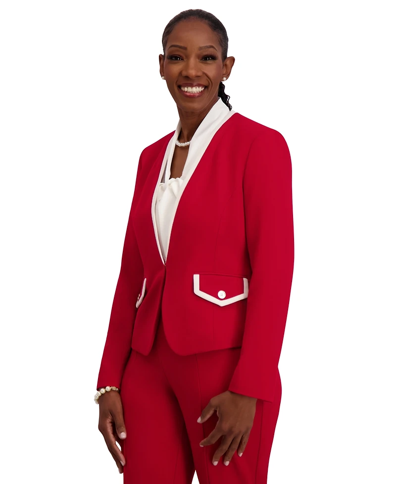 Kasper Framed Collarless Jacket, Regular & Plus