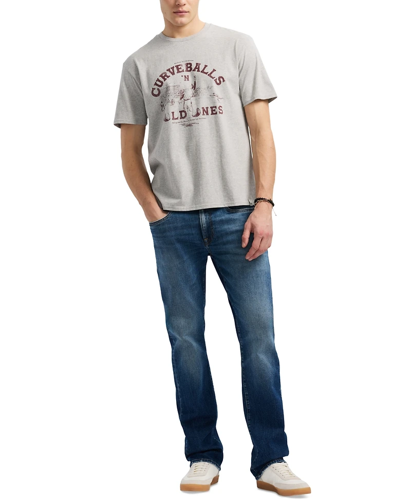 Men's Tavis Short Sleeve Crewneck Curveballs Graphic T-Shirt