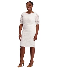 Kasper Women's Lace-Sleeve Sheath Dress, Regular & Plus Sizes