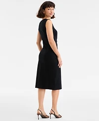 On 34th Women's Knot-Front Knit Midi Dress
