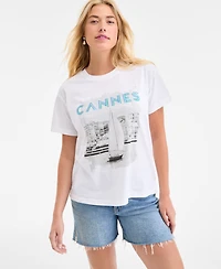 On 34th Women's Cannes Print T-Shirt, Exclusively at Macy's
