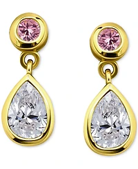 Giani Bernini Cubic Zirconia Drop Earrings in Sterling Silver (also in 18k Gold over Sterling Silver), Exclusively at Macy's