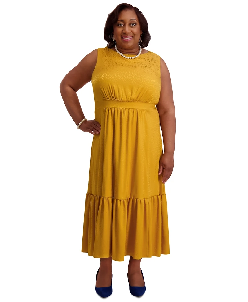 Kasper Women's Tiered Midi Dress, Regular & Plus Sizes