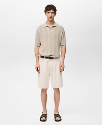 Mango Men's Oversized Cotton Bermuda Shorts