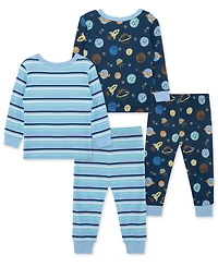 Little Me Baby Boys Space Pajamas, 4 Piece Set