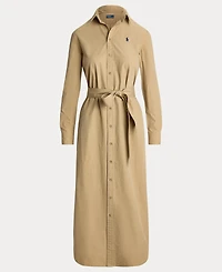 Polo Ralph Lauren Women's Belted Cotton Midi Shirtdress
