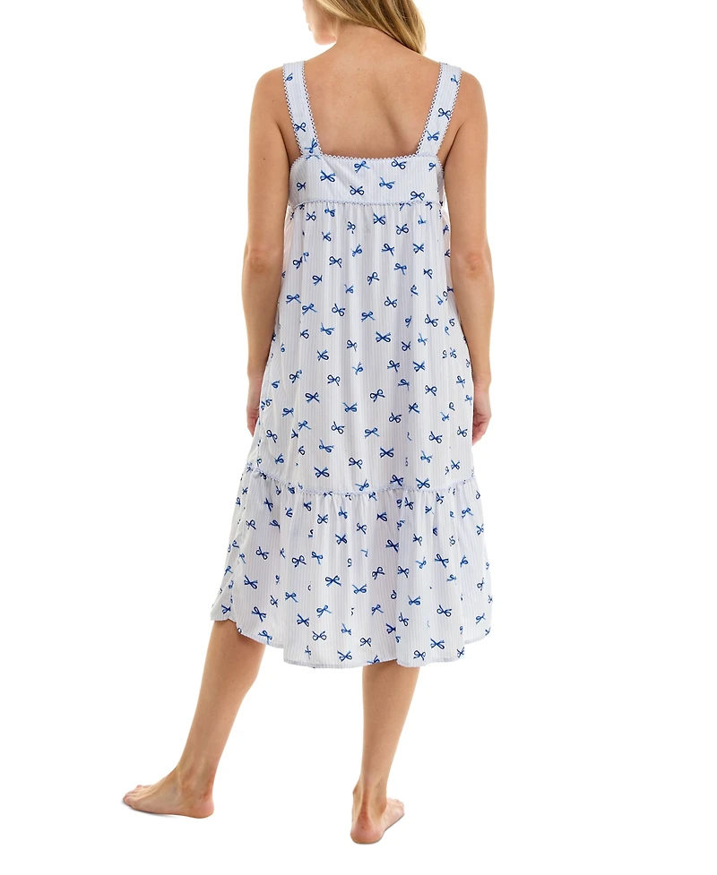 Roudelain Women's Printed Tiered Cami Sleep Dress