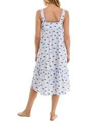 Roudelain Women's Printed Tiered Cami Sleep Dress