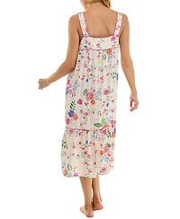 Roudelain Women's Printed Tiered Cami Sleep Dress