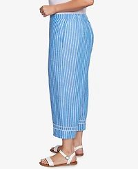 Ruby Rd. Plus Yarn Dye Stripe Relaxed Soft Capri Pants