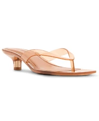 Steve Madden Women's Tracie-j Kitten-Heel Jelly Thong Sandals