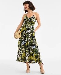 On 34th Women's Braided-Trim Halter Maxi Dress, Exclusively at Macy's