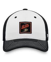 Fanatics Men's Black/White Anaheim Ducks Block Party Snapback Hat