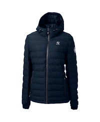 Cutter & Buck Women's Navy New York Yankees Mission Ridge Puffer Full-Zip Jacket