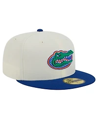 New Era Men's Cream Florida Gators Chrome 59FIFTY Fitted Hat