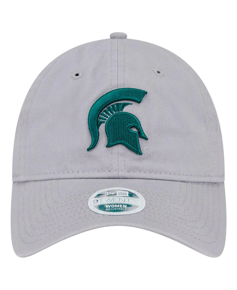 New Era Women's Gray Michigan State Spartans Logo 9TWENTY Adjustable Hat