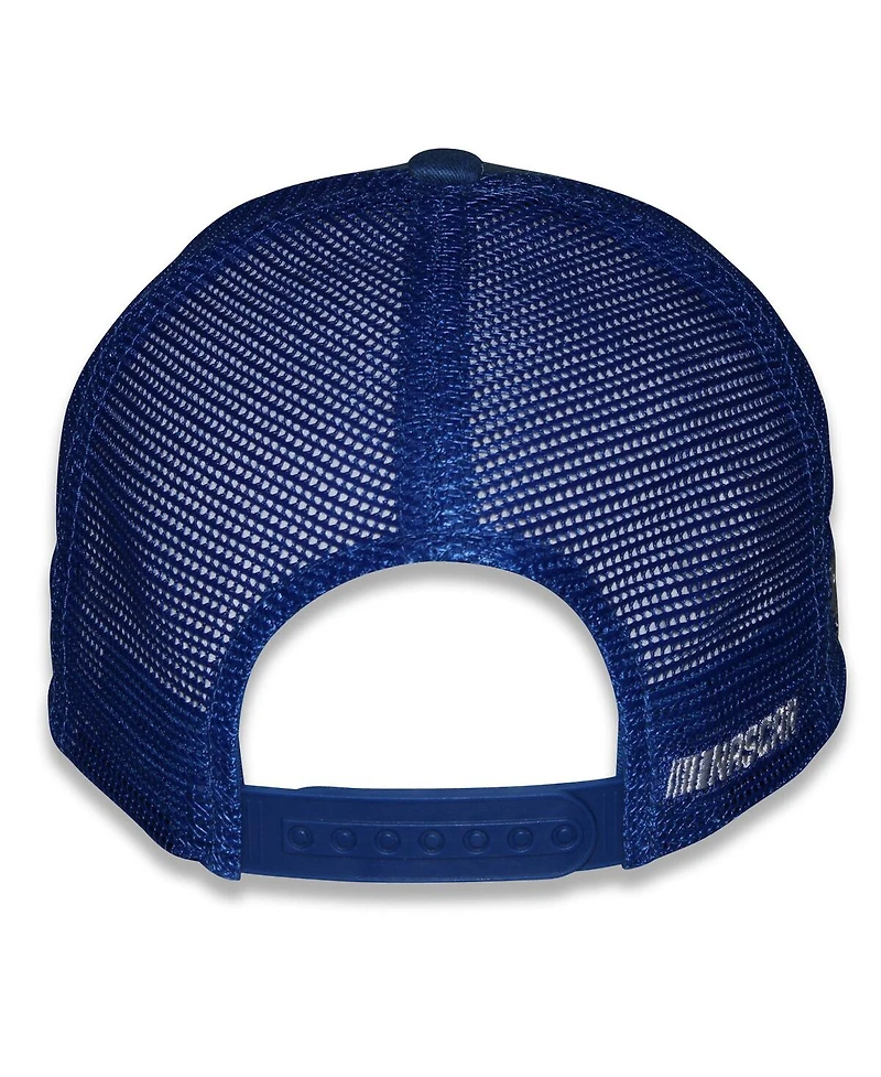 Checkered Flag Sports Men's and Women's Blue Kyle Larson HendrickCars.com Flame Trucker Adjustable Hat
