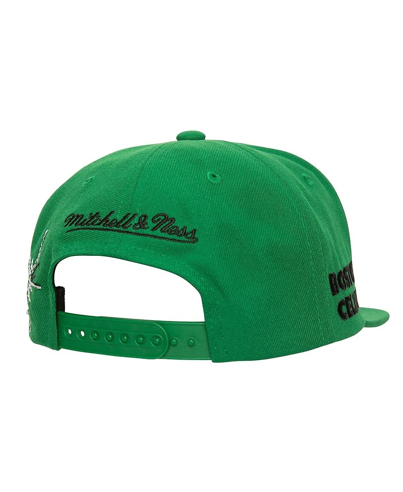 Mitchell & Ness Men's Kelly Green Boston Celtics Starlight Snapback Hat