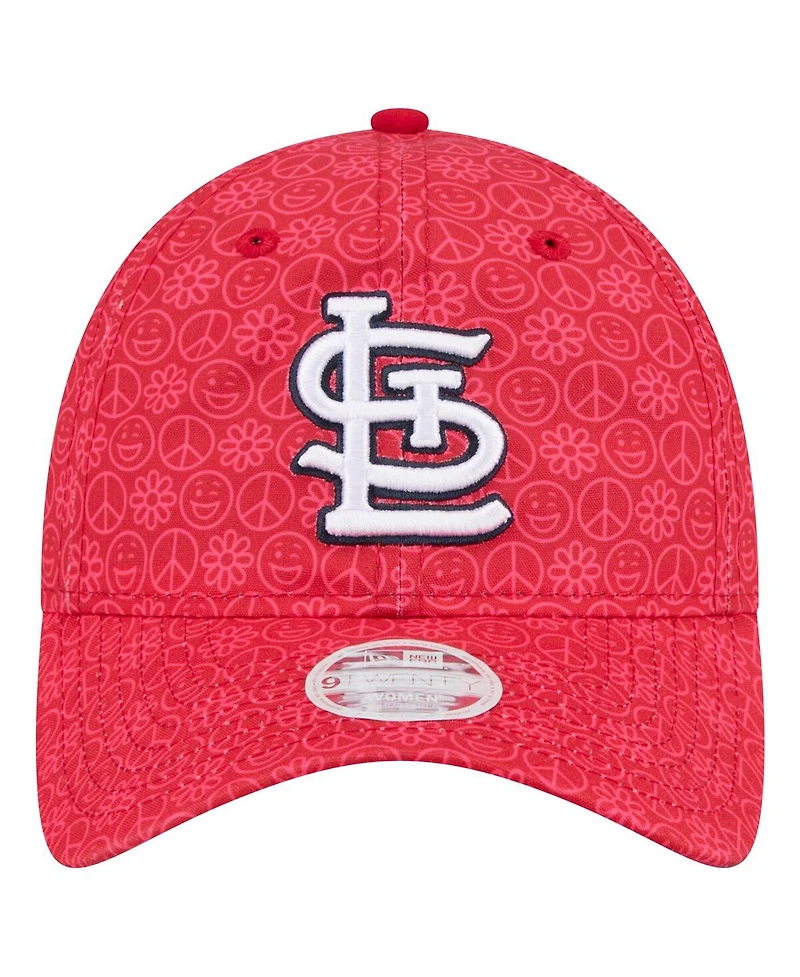 New Era Women's Red St. Louis Cardinals Don't Worry 9TWENTY Adjustable Hat