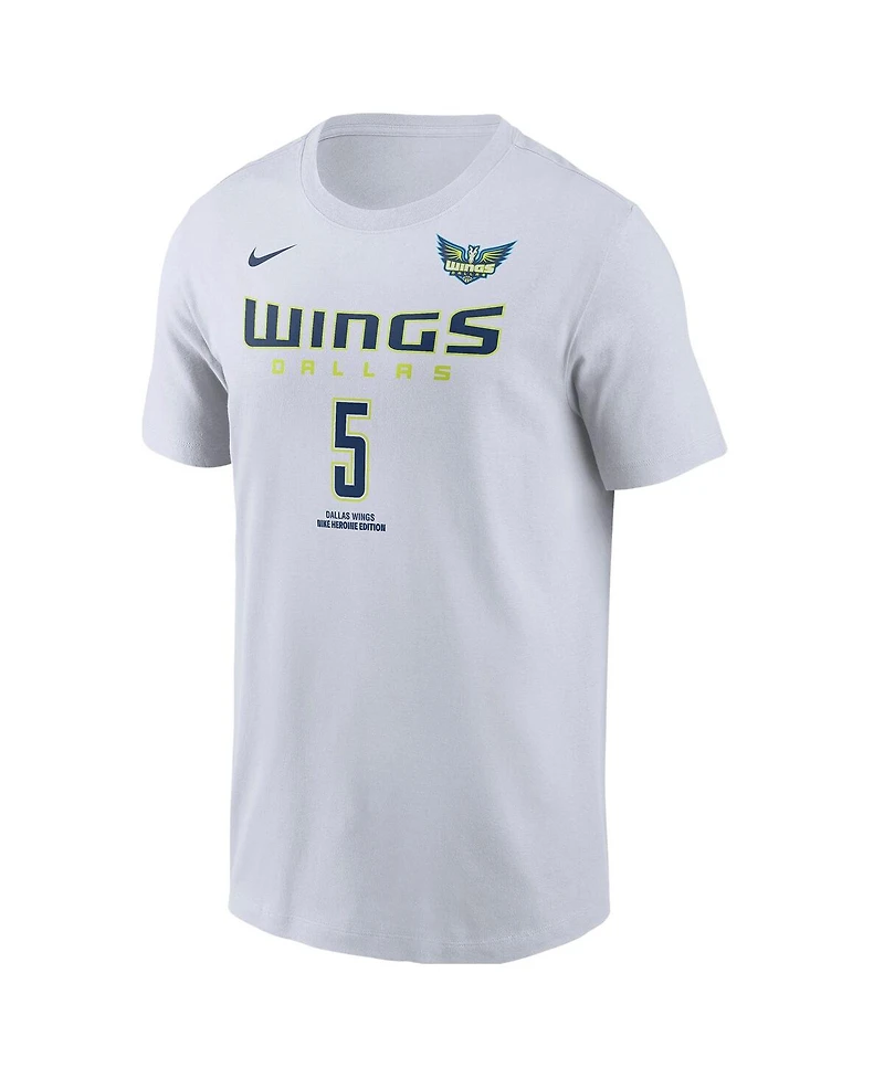 Nike Men's Paige Bueckers White Dallas Wings 2025 Wnba Draft Heroine Edition Name Number T-Shirt