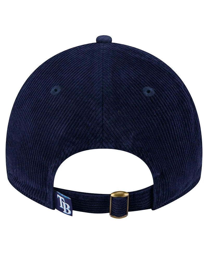 New Era Women's Navy Tampa Bay Rays Corduroy 9TWENTY Adjustable Hat