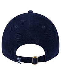 New Era Women's Navy Tampa Bay Rays Corduroy 9TWENTY Adjustable Hat
