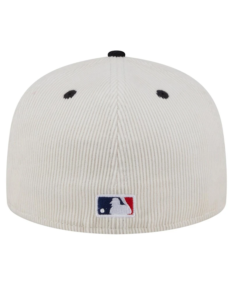New Era Men's Cream/Black Chicago White Sox Two-Tone Corduroy 59FIFTY Fitted Hat