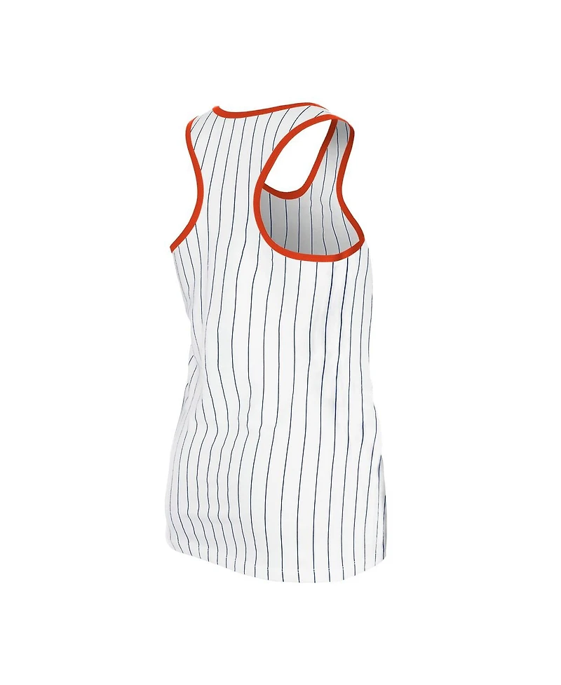 New Era Women's White Houston Astros Gameday Pinstripe Tank Top