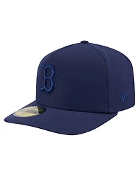 New Era Men's Navy Boston Red Sox Color Pack A-Frame 59FIFTY Fitted Hat