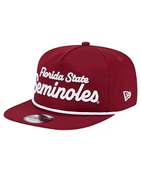 New Era Men's Garnet Florida State Seminoles Adventure Team Text Golfer Snapback Hat