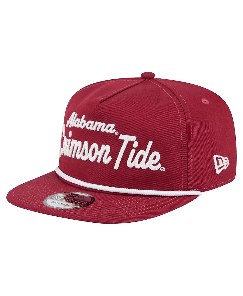 New Era Men's Crimson Alabama Crimson Tide Adventure Team Text Golfer Snapback Hat