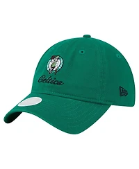 New Era Women's Kelly Green Boston Celtics Gameday Preppy 9TWENTY Adjustable Hat