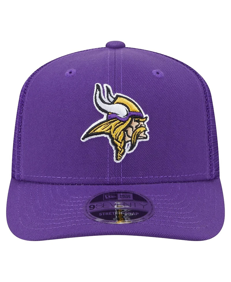 New Era Men's Purple Minnesota Vikings Main Trucker 9SEVENTY Stretch Snap Hat