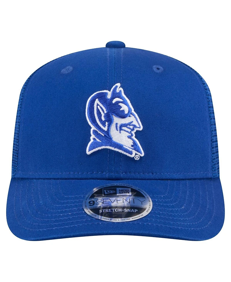 New Era Men's Royal Duke Blue Devils Primary 9SEVENTY Trucker Stretch-Snap Hat
