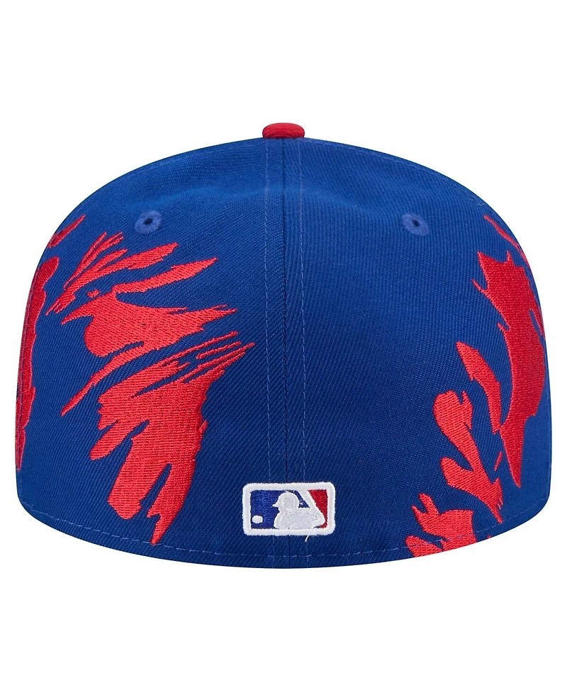 New Era Men's Royal/Red Chicago Cubs Retro Pattern 59FIFTY Fitted Hat