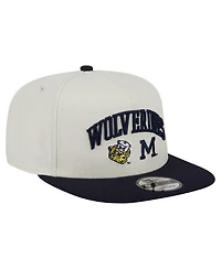 New Era Men's White Michigan Wolverines Collegiate 9FIFTY A-Frame Snapback Hat