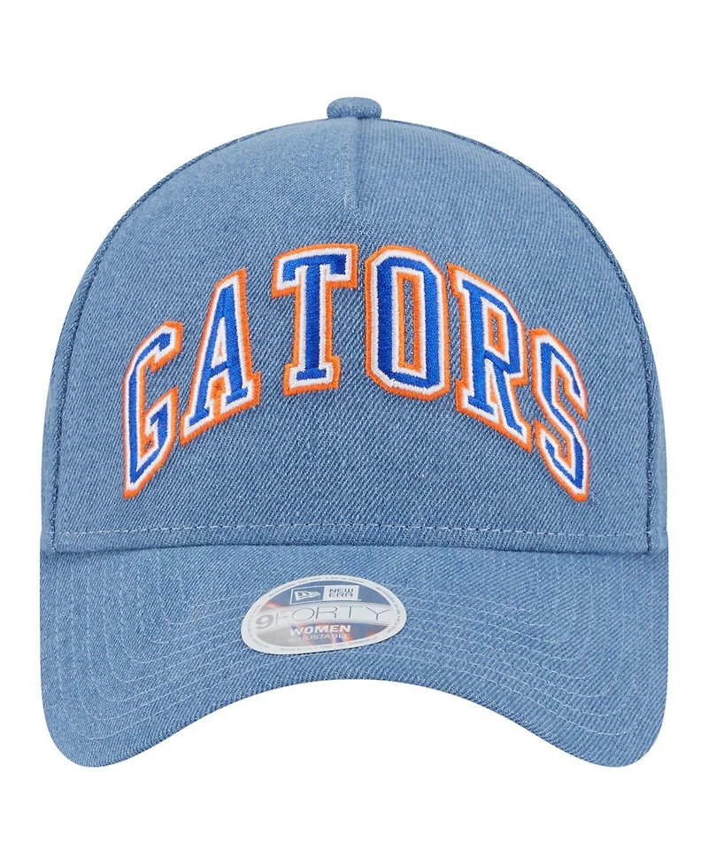 New Era Women's Denim Florida Gators A-Frame 9FORTY Adjustable Hat