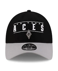 New Era Men's and Women's Black/Silver Las Vegas Aces 2025 Wnba Draft 9TWENTY Adjustable Hat