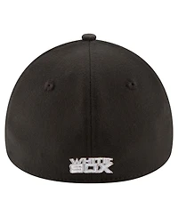 New Era Men's Black Chicago White Sox 125th Anniversary 39THIRTY Flex Hat