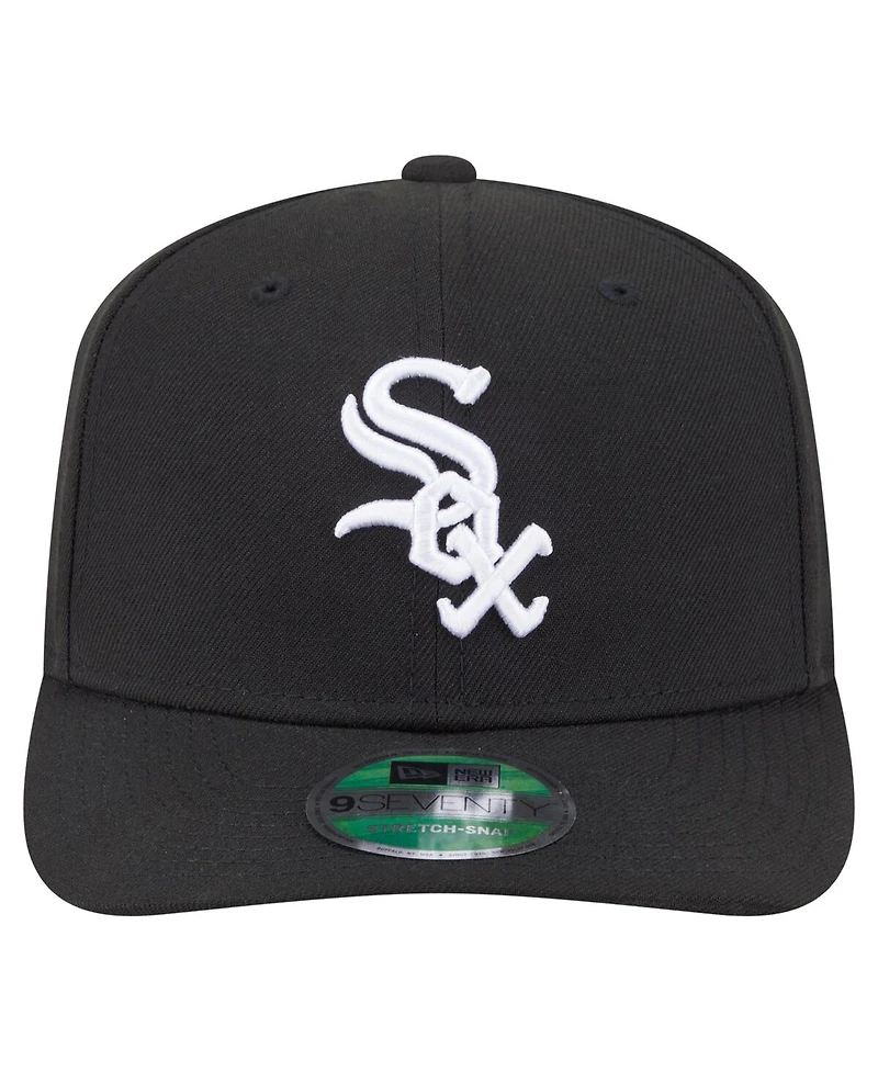 New Era Men's Black Chicago White Sox 125th Anniversary 9SEVENTY Stretch-Snap Hat