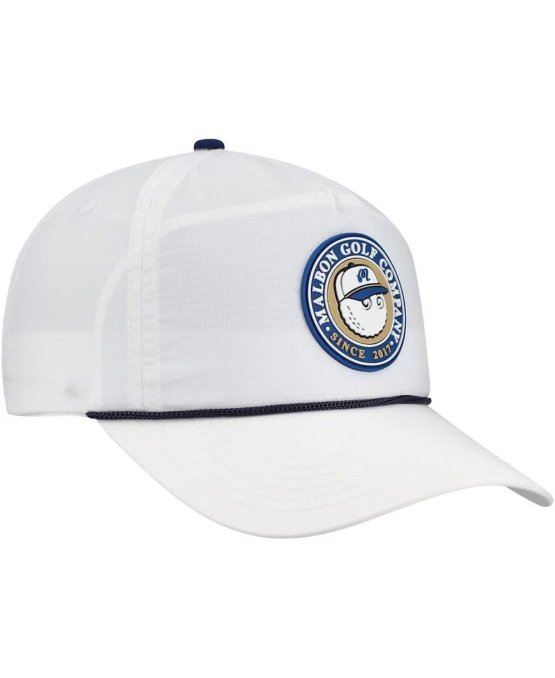 Malbon Golf Men's and Women's White The Players Bucket Seal Rope Adjustable Hat