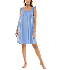 Roudelain Women's Eyelet-Knit Ruffled-Edge Sleep Dress