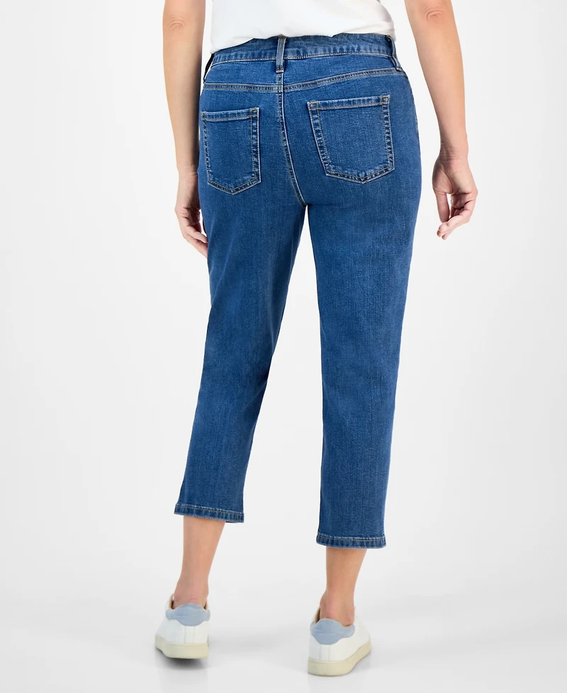 Style & Co Women's Mid-Rise Straight Leg Ankle Jeans, Exclusively at Macy's
