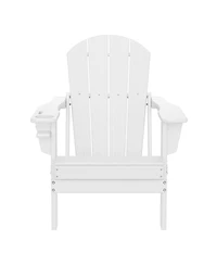 Outdoor Patio Hdpe Resin Adirondack Chair With Cup Holder and Phone Holder