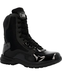 Rocky Men's Cadet 8" Black Side Zip Public Service Boot