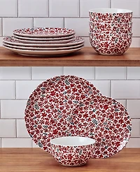 Pfaltzgraff Radiant Blossom 12-Pc. Dinnerware Set, Service for 4
