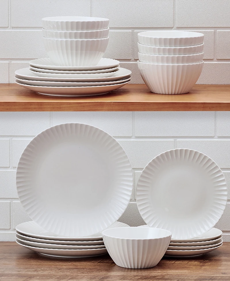 Pfaltzgraff Fluted Grace 24-Pc. Dinnerware Set, Service for 8