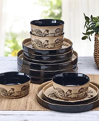 Pfaltzgraff Farmyard Rooster 12-Pc. Dinnerware Set, Service for 4