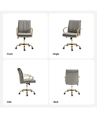 Gabriela Modern Rocking Tilting Office Chair with 360-degree Swivel Base